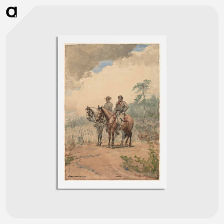 アートポストカード-Two Scouts - ウィンスロー ホーマー Postcard.