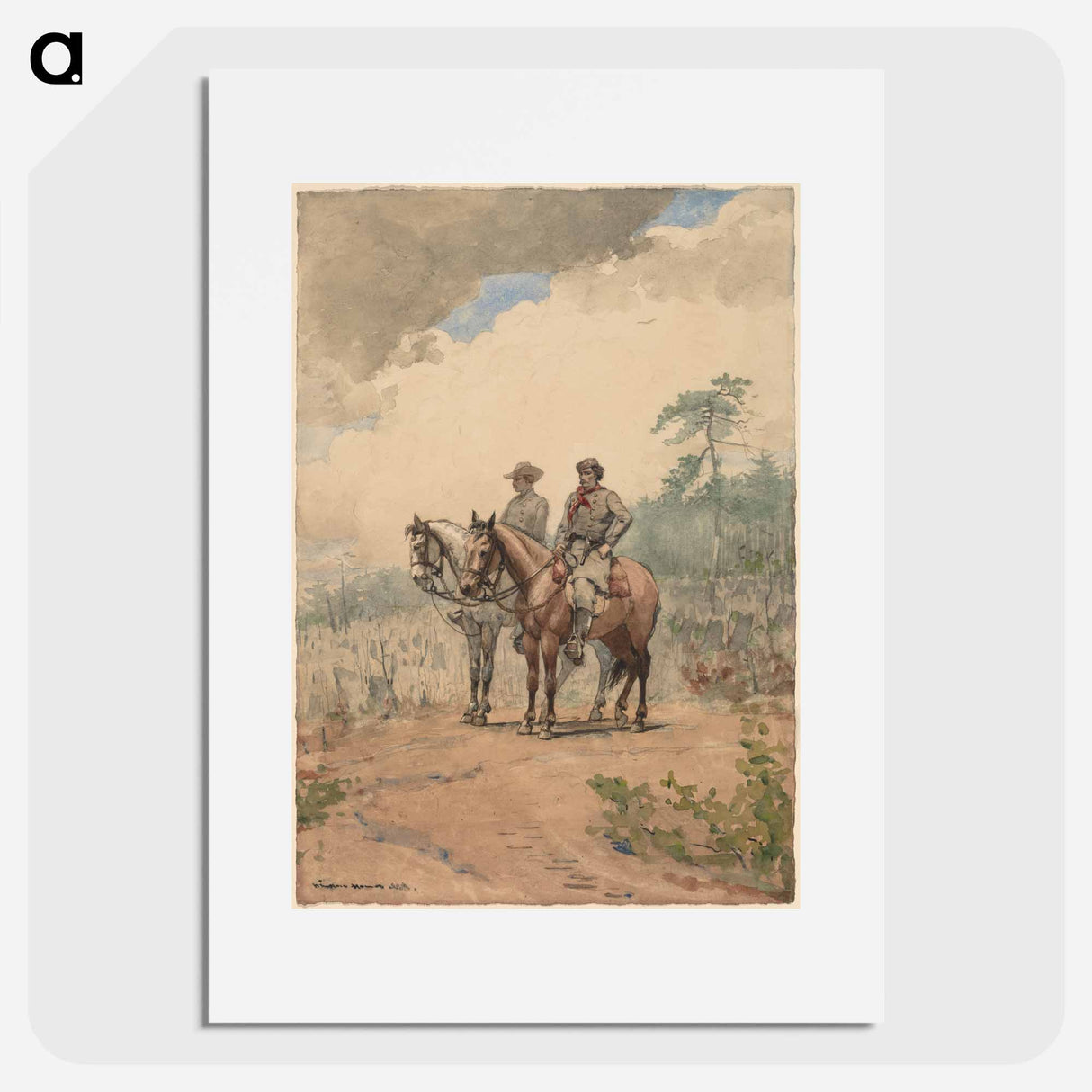 Two Scouts - Winslow Homer Poster.