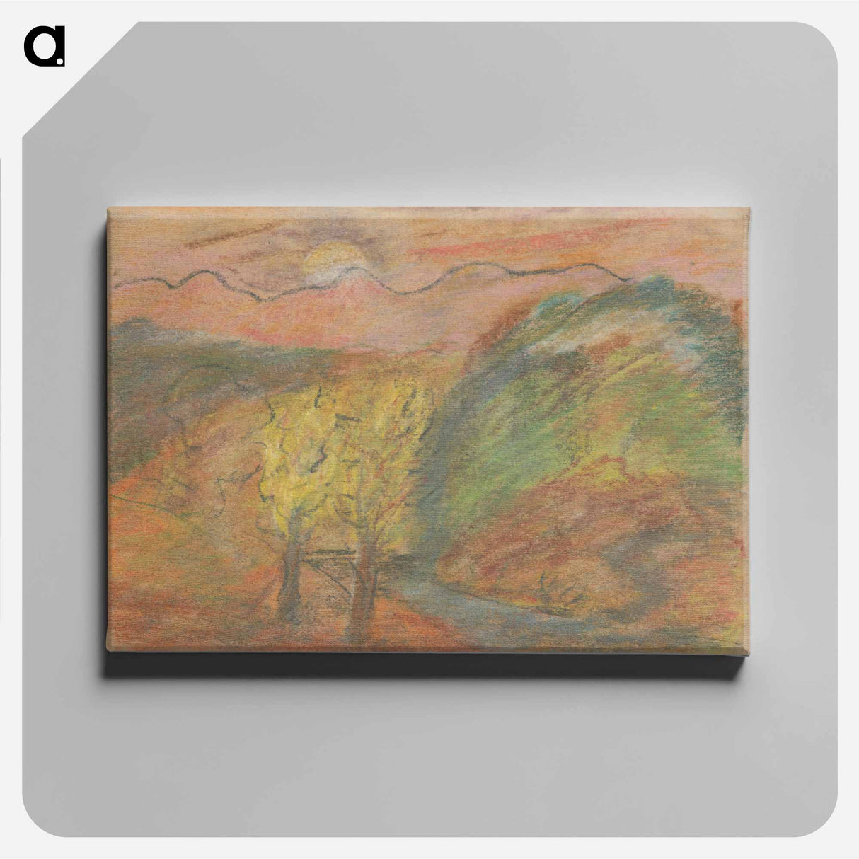 Hilly landscape - アーノルド ピーター ワイズ クビンチャン Canvas.