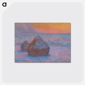 アートポストカード-Stacks of Wheat - クロード モネ Postcard.