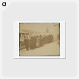 アートポストカード-Groupe à l'Embarcadère des "Bateaux-mouche"
 - ウジェーヌ アジェ Postcard.