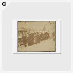 アートポストカード-Groupe à l'Embarcadère des "Bateaux-mouche"
 - ウジェーヌ アジェ Postcard.