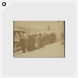 アートポストカード-Groupe à l'Embarcadère des "Bateaux-mouche"
 - ウジェーヌ アジェ Postcard.