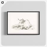 Lying cow - ジャン ベルナール Poster.