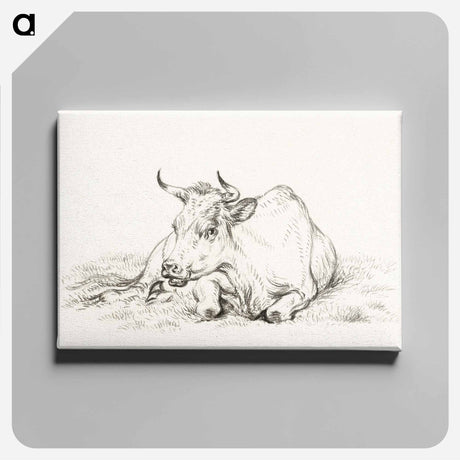 アートパネル-Lying cow - ジャン ベルナール Canvas.