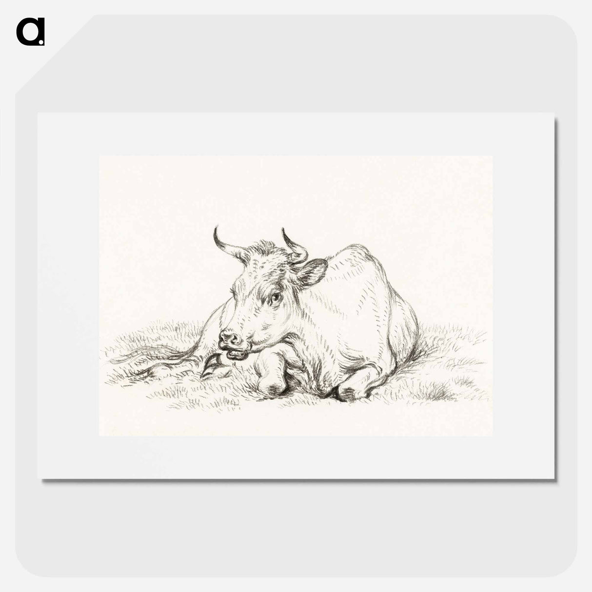 Lying cow - ジャン ベルナール Poster.