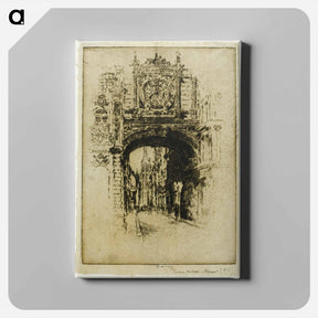 アートパネル-Grosse Horloge, Rouen
 - ジョセフ ペネル Canvas.