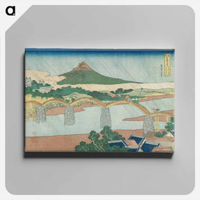 アートパネル-The Kintai Bridge in Suō Province - 葛飾 北斎 Canvas.