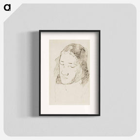 アートポスター-Head of a Tahitian Woman - ポール ゴーギャン Poster.