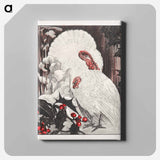 Twee witte kalkoenen bij hulsttakken in de sneeuw - テオ ヴァン ホイテマ Canvas.