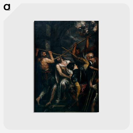 アートポストカード-Crowning with Thorns - ティツィアーノ ヴェチェッリオ Postcard.