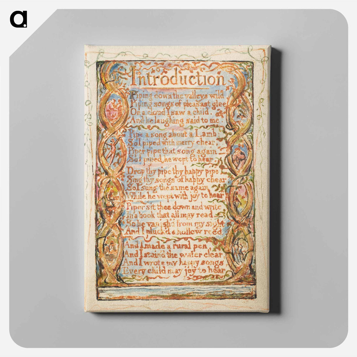 アートパネル-Songs of Innocence: Introduction - ウィリアム ブレイク Canvas.