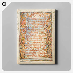 アートパネル-Songs of Innocence: Introduction - ウィリアム ブレイク Canvas.