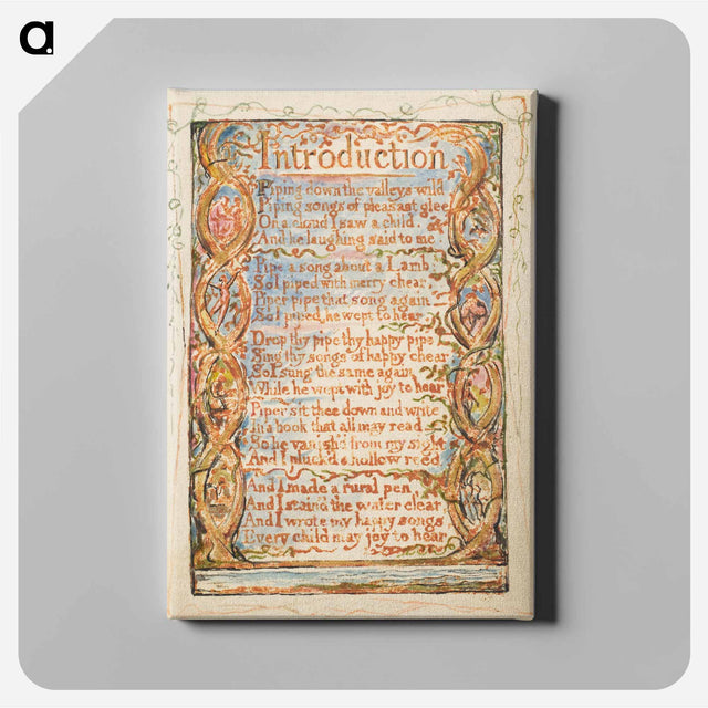 アートパネル-Songs of Innocence: Introduction - ウィリアム ブレイク Canvas.