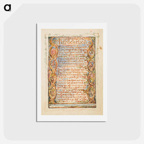 アートポストカード-Songs of Innocence: Introduction - ウィリアム ブレイク Postcard.
