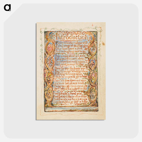 アートポストカード-Songs of Innocence: Introduction - ウィリアム ブレイク Postcard.