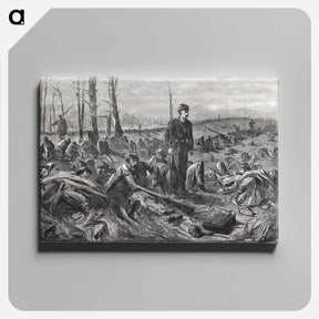アートパネル-Army of the Potomac–Sleeping on Their Arms - ウィンスロー ホーマー Canvas.