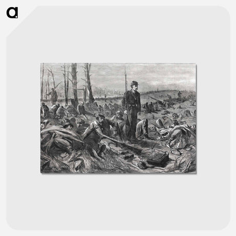 アートポストカード-Army of the Potomac–Sleeping on Their Arms - ウィンスロー ホーマー Postcard.