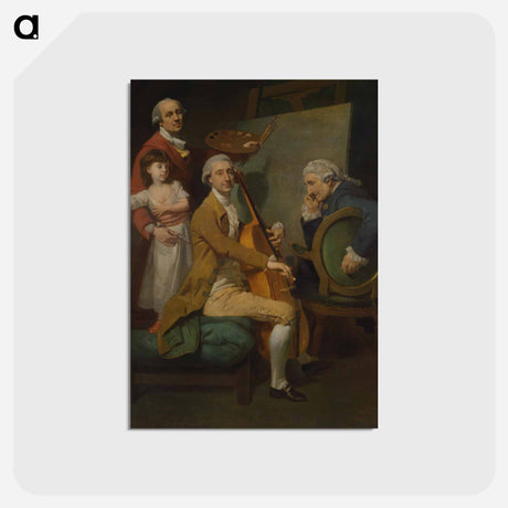 アートポストカード-Self-Portrait with His Daughter Maria Theresa, James Cervetto, and Giacobbe Cervetto
 - イェール大学アートギャラリー Postcard.
