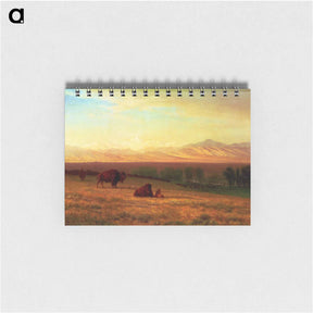 アートメモ帳-Buffalo on the Plains - アルバート ビアスタット Memo.