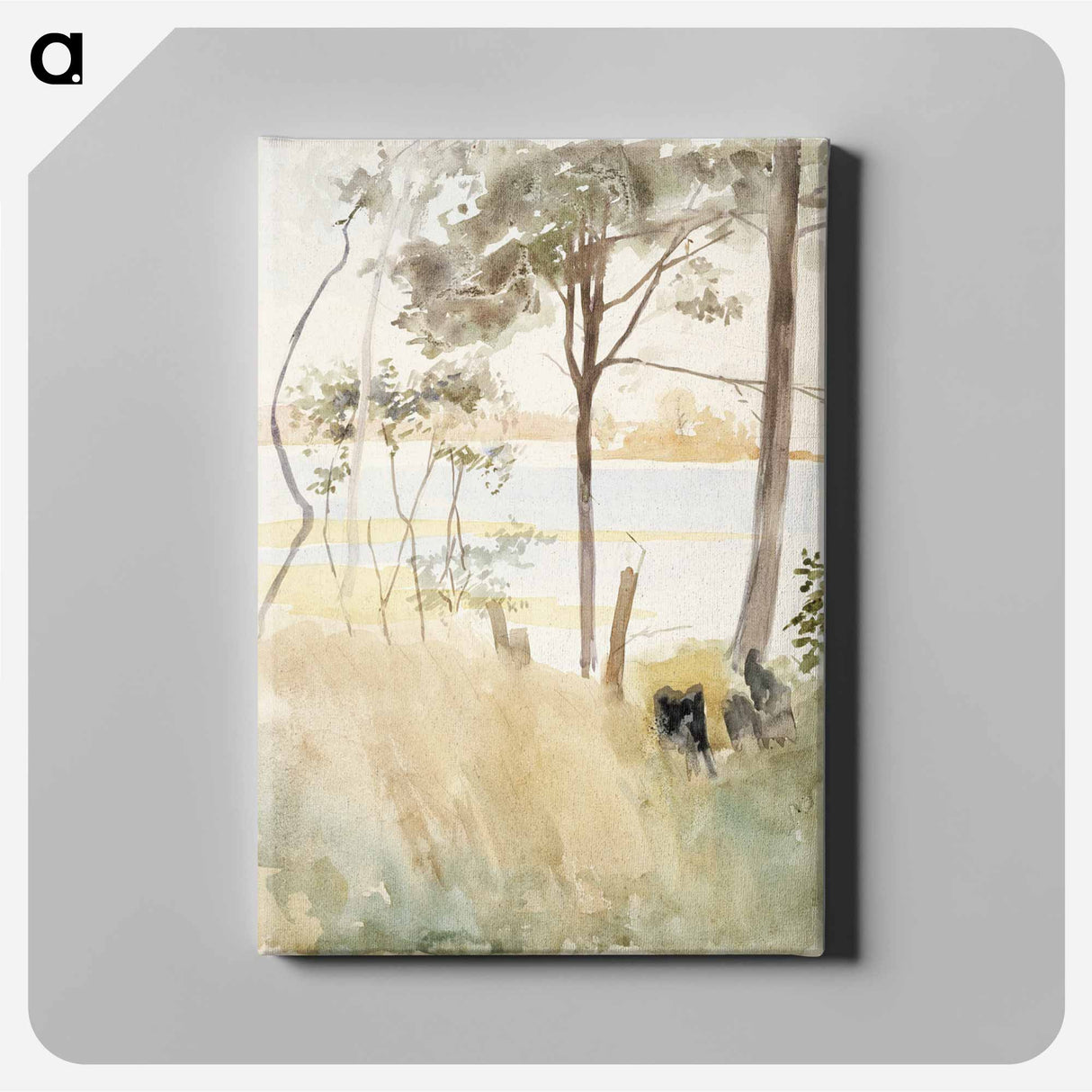 Seashore at haikko in autumn - アルバート エーデルフェルト Canvas.