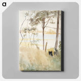 Seashore at haikko in autumn - アルバート エーデルフェルト Canvas.
