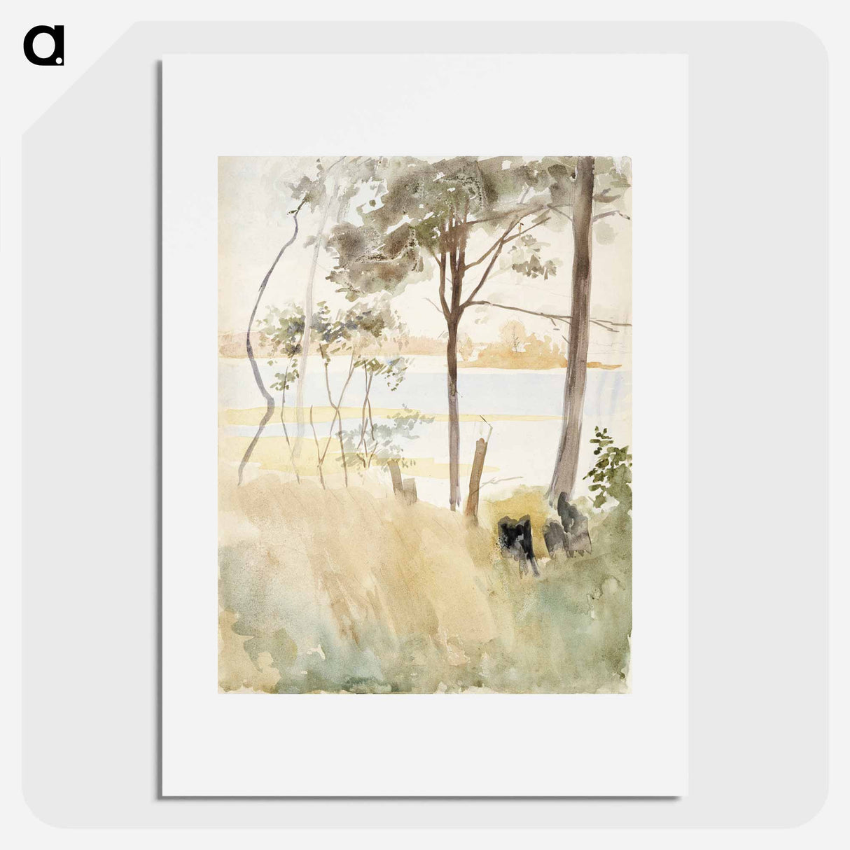 Seashore at haikko in autumn - アルバート エーデルフェルト Poster.