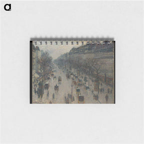 アートメモ帳-The Boulevard Montmartre on a Winter Morning - カミーユ ピサロ Memo.
