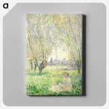 Woman Seated under the Willows - Claude Monet Canvas.