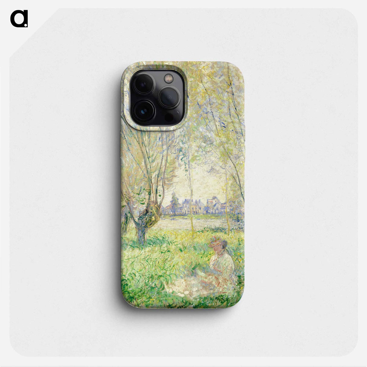 Woman Seated under the Willows - クロード モネ Phone Case.