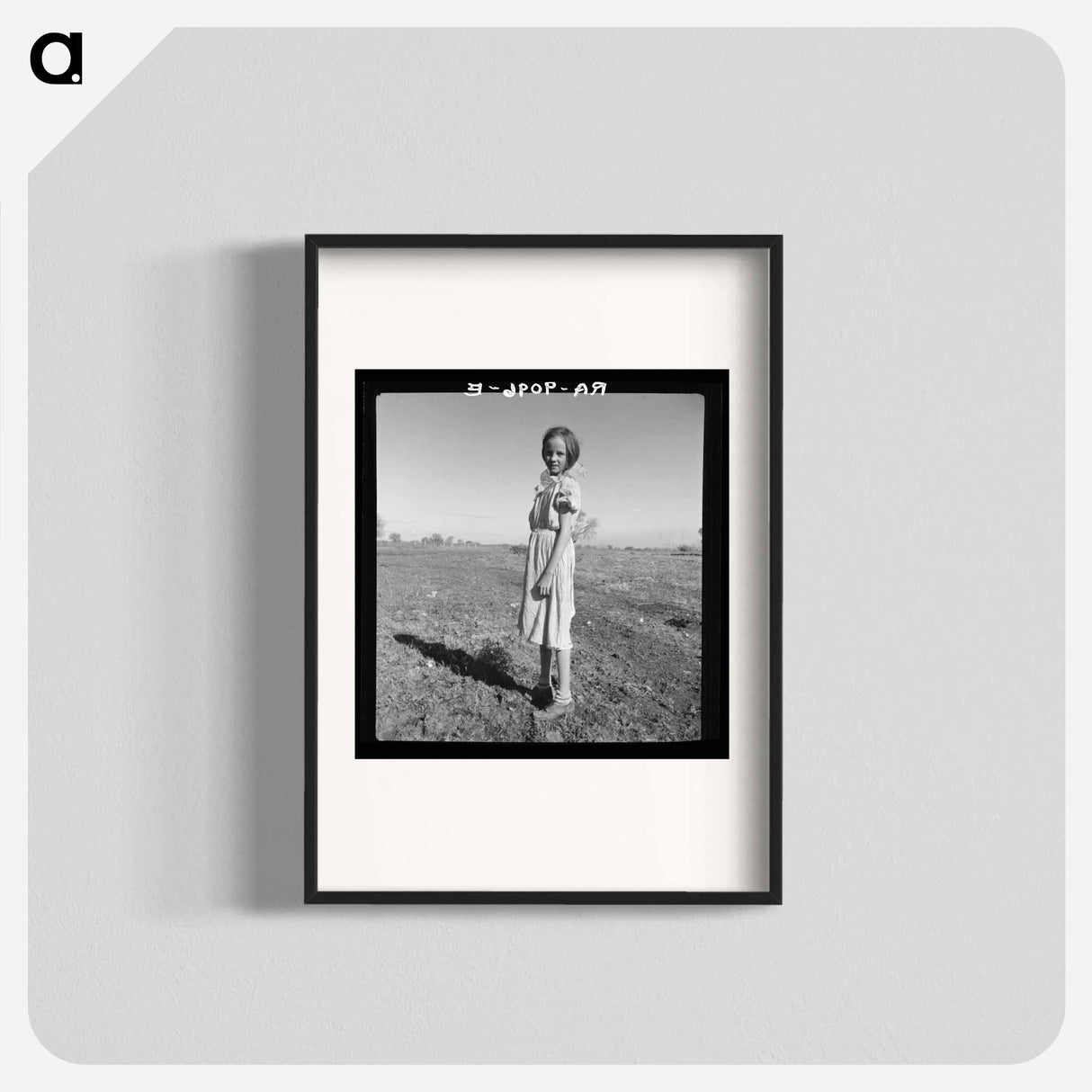 Resettled child of Bosque Farms, New Mexico. She herds cows for neighboring families for five cents per day - Dorothea Lange Poster.