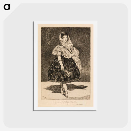 アートポストカード-Lola de Valence - エドゥアール マネ Postcard.