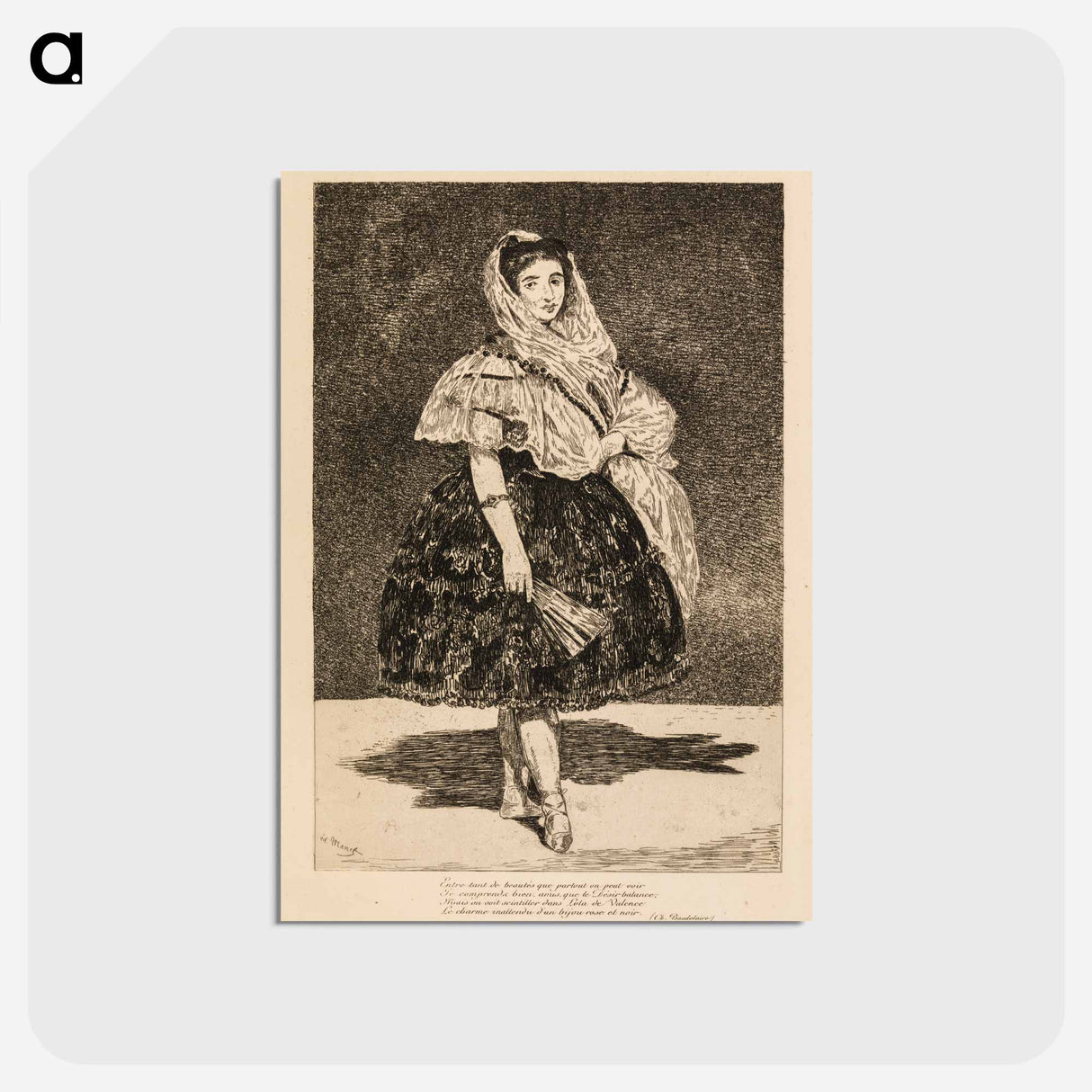 アートポストカード-Lola de Valence - エドゥアール マネ Postcard.