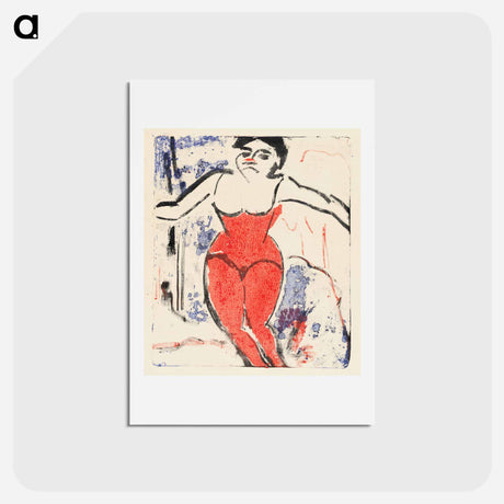 アートポストカード-Performer Bowing - エルンスト ルートヴィヒ キルヒナー Postcard.