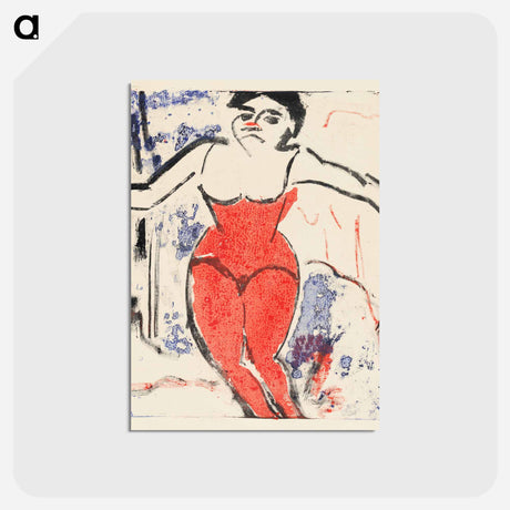 アートポストカード-Performer Bowing - エルンスト ルートヴィヒ キルヒナー Postcard.