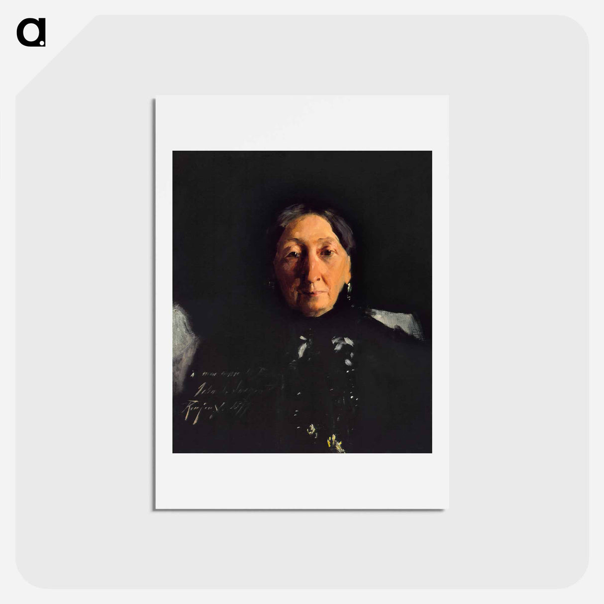 アートポストカード-Mme. François Buloz (Christine Blaze) by John Singer Sargent - ジョン シンガー サージェント Postcard.