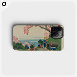 Hokusai's Poem - 葛飾 北斎 Phone Case.