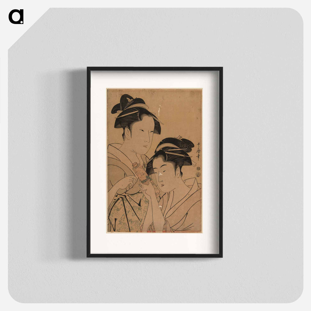 Kagiya osen to takashima ohisa - 喜多川 歌麿 Poster.