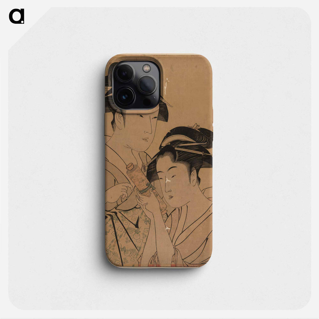 Kagiya osen to takashima ohisa - 喜多川 歌麿 Phone Case.