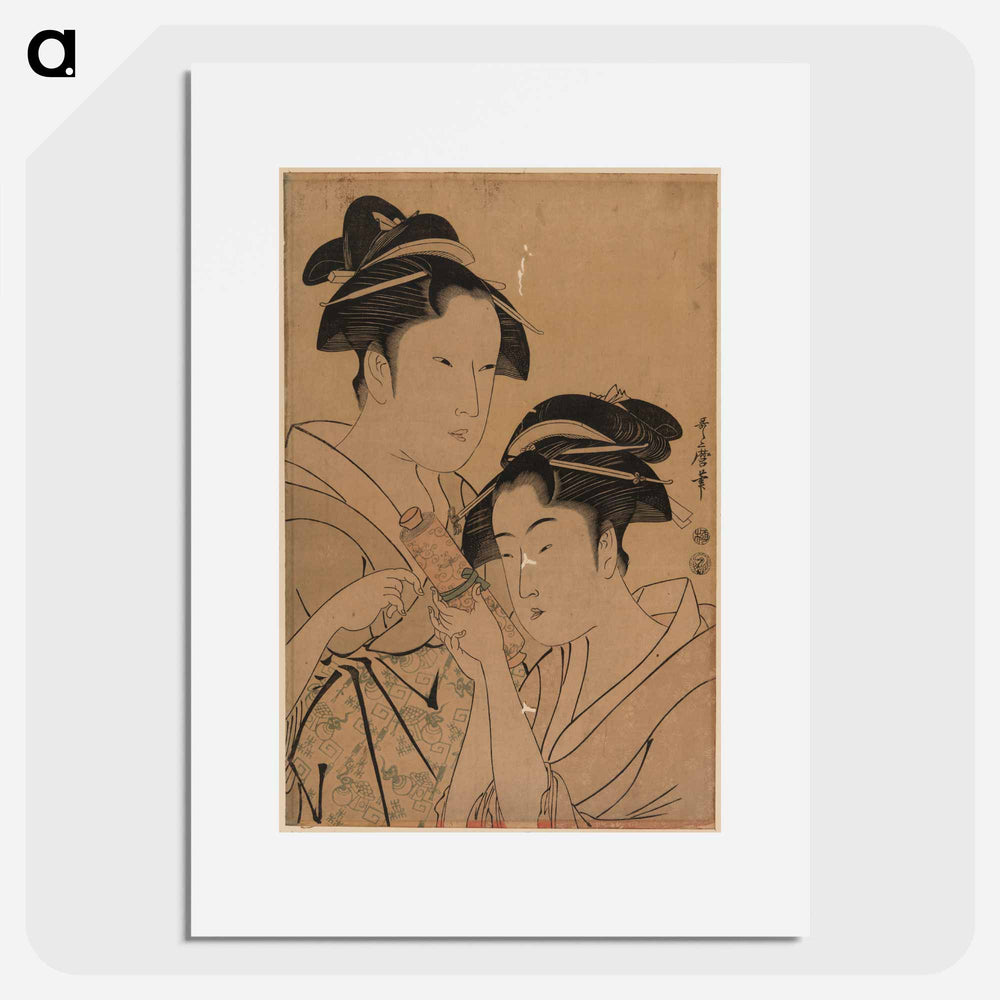 Kagiya osen to takashima ohisa - 喜多川 歌麿 Poster.