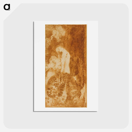 アートポストカード-Bather - オディロン ルドン Postcard.