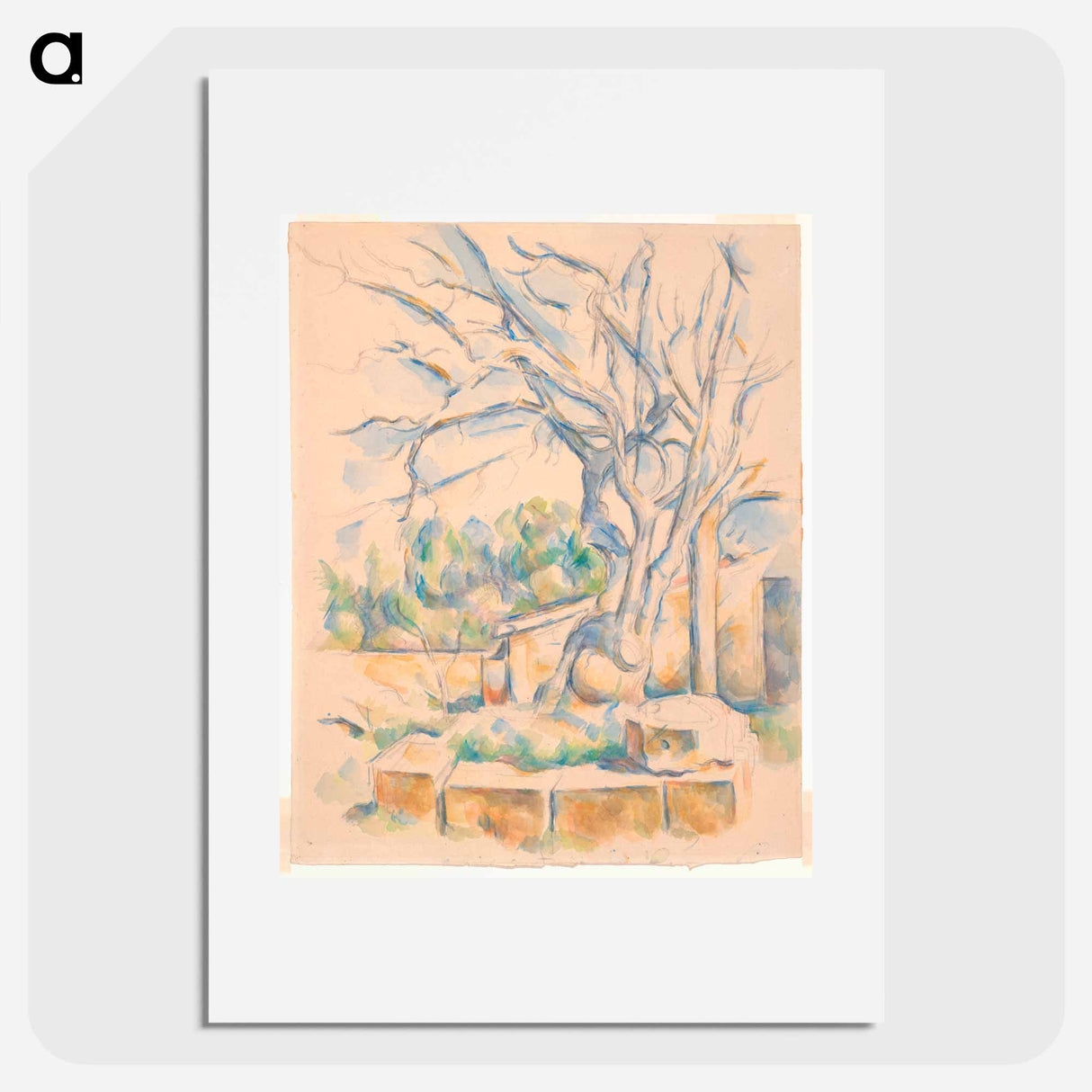 Pistachio Tree at Château Noir - Paul Cézanne Poster.