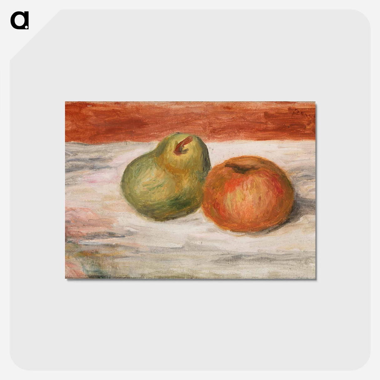 アートポストカード-Apple and Pear - ピエール オーギュスト ルノワール Postcard.