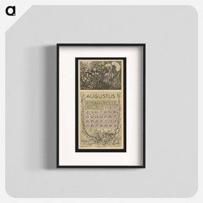 アートポスター-Kalenderblad voor augustus met wilde planten by Theo van Hoytema - テオ ヴァン ホイテマ Poster.