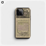 Calendar for August with wild plants by Theo van Hoytema - Theo van Hoytema Phone Case.