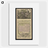 Kalenderblad voor augustus met wilde planten by Theo van Hoytema - テオ ヴァン ホイテマ Poster.