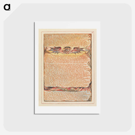 アートポストカード-Jerusalem, Plate 58 - ウィリアム ブレイク Postcard.