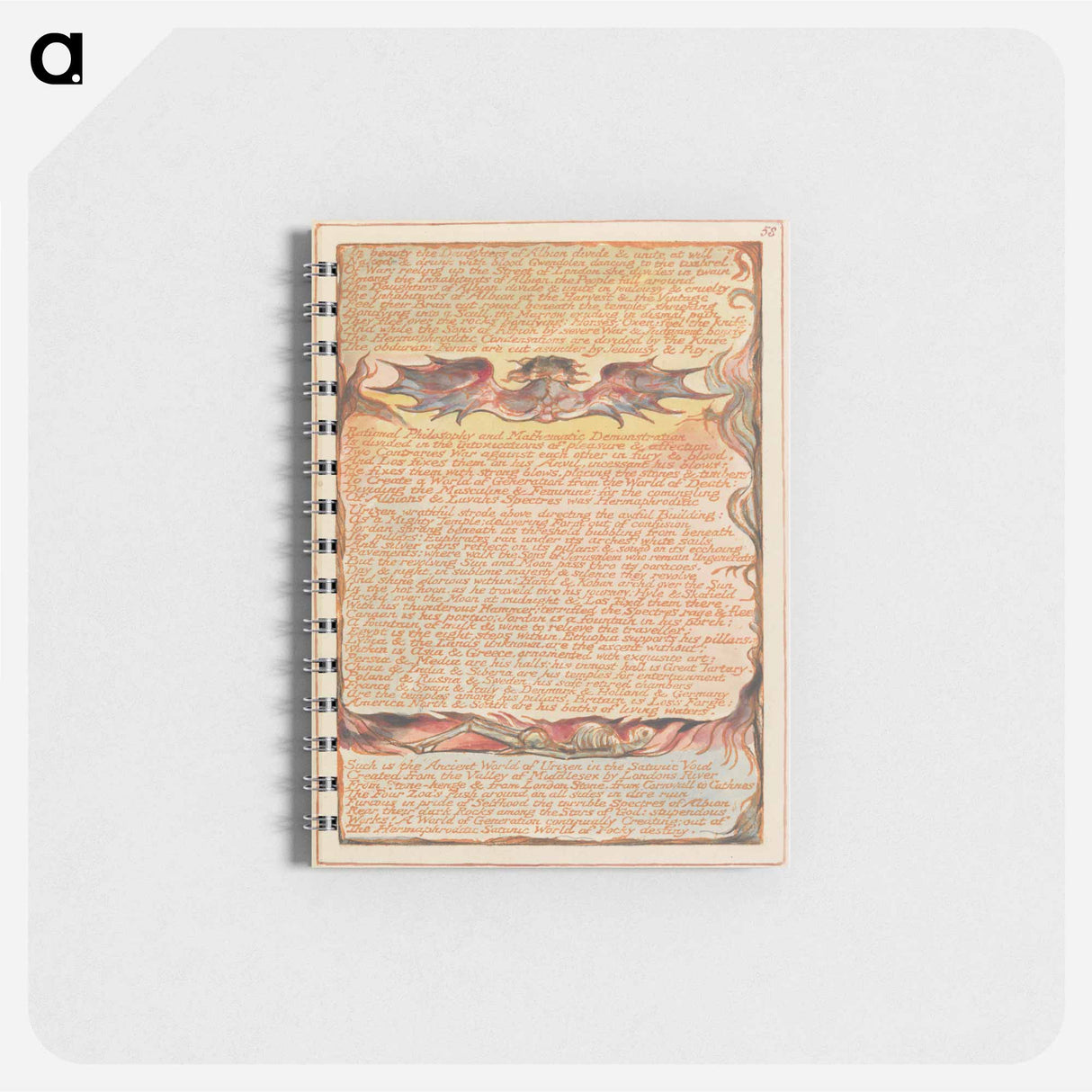 アートメモ帳-Jerusalem, Plate 58 - ウィリアム ブレイク Memo.