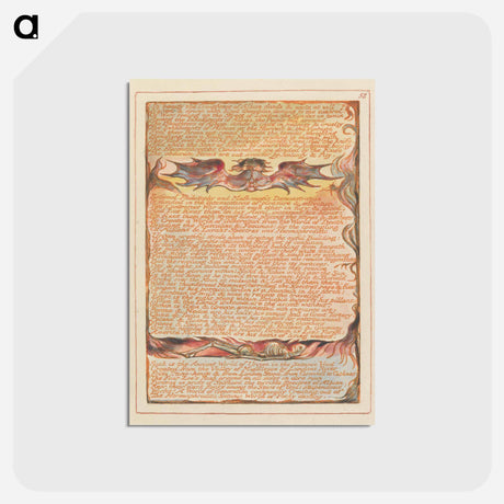 アートポストカード-Jerusalem, Plate 58 - ウィリアム ブレイク Postcard.