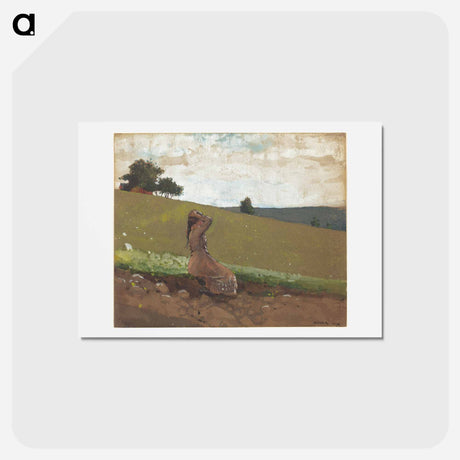 アートポストカード-The Green Hill - ウィンスロー ホーマー Postcard.